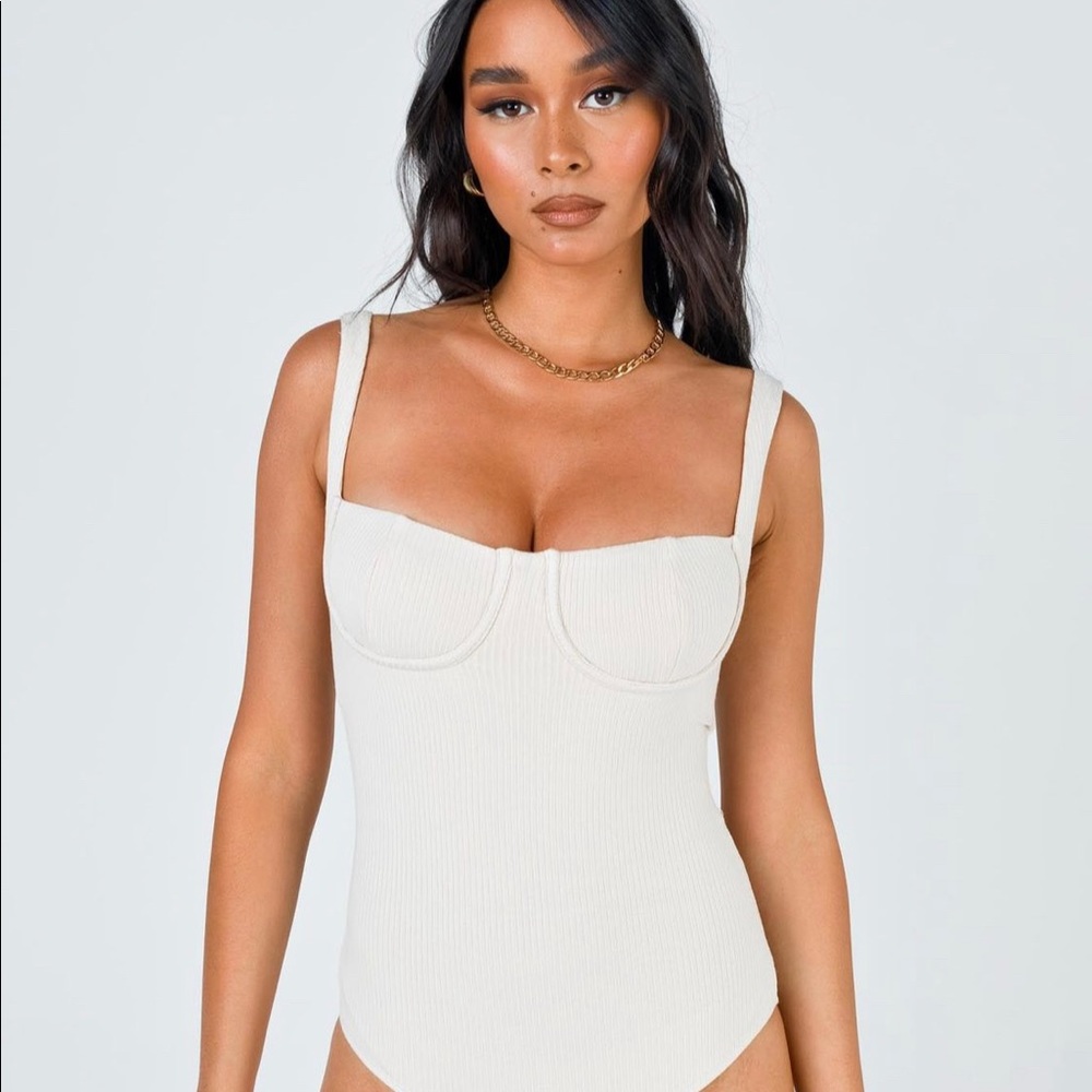 Princess Polly Kloye Bodysuite Beige Worn ONCE!